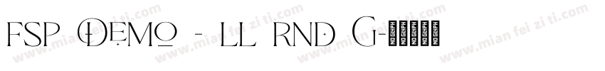 FSP DEMO - ll Rnd G字体转换
